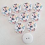 Treknott blomster 30 mm N°04 x 10 stk.