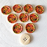 Treknott blomster 30 mm N°09 x 10 stk.