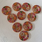 Treknott blomster 30 mm nr. 11 x 10 stk.