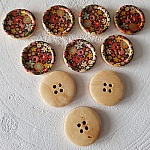 Treknott blomster 30 mm nr. 12 x 10 stk.