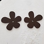 Flower Wood anheng eller kontakt 57 mm Brun