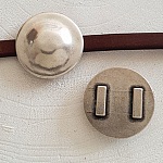 13 mm Zamak gjennomløp nr. 14 Sølv