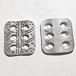 Zamak Rectangle Connector N°01 Sølv