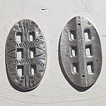 Zamak Oval kontakt N°01 Sølv