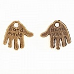 Hånd amulett 'MADE HAND' N°01 Bronse