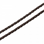 Rundt flettet skinn Coffee 03 mm x 2 meter