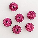 10 mm harpiksperle i shamballa-stil N°08