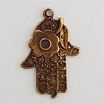 Hamsa hånd amulett N°03 Bronse
