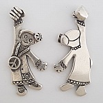 Barneanheng N°41-02 Zamak (Sølvbelagt)