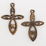 Flower Charm Metal N°028 Bronse