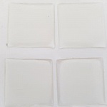 9 Selvklebende Resin Cabochons 20 x 20 mm Transparent