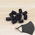 Justerbar maske sløyfefeste svart x 10 stykker