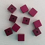 10 treperler kube / firkantet 10 mm Bordeaux