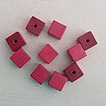 10 treperler kube / firkantet 10 mm gammelrosa