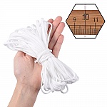 Flat Polyester Elastikk 4 mm hvit til 10 cm