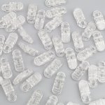 Klips Transparent maske 3,3 cm x 1,3 cm x 10 stk.