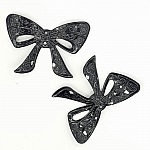 Knute charm N°06 anheng, filigran knutekontakt i fint svart metall 39 x 26 mm