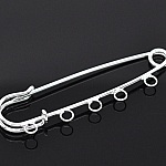 Sett med 20 sølv sykepleier pin holdere 5 ringer 70x20mm N°004