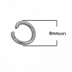 2 åpne koblingsringer 08 mm rustfritt