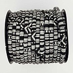 Spaghettisnor N°01 Svart Hvit x 1 meter