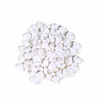 Elastisk slips med hvit gummi-hjertespenne N°04 x 10 stk.