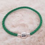 European Clip Bracelet Plain 01 FRA 15 TIL 23 CM Grønt