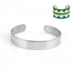 Rustfritt stål 10 mm mansjettarmbånd N°02