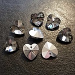 Hjerte anheng i fasettert glass N°01-02