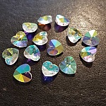 Hjerte anheng i fasettert glass N°01-03