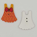 Rosa kjole med treknapper N°01-02