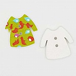 Grønn kjole med treknapper N°02-01