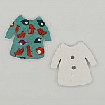 Turkis kjole med treknapper N°02-03