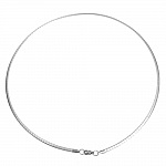 Halskjede nr. 10 i rektangulært nett av rustfritt stål på 45 cm