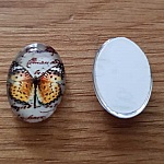 Cabochon Oval 13 x 18 mm sommerfugl N°01