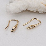 Øredobbeholder N°26 Gullbelagt krok og Strass