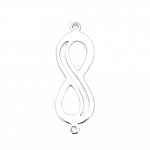 Kobling 'Infinity' symbol 18k platina kobber