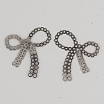 Sølv sløyfe charm nr. 24 metall sløyfe charm