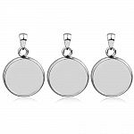 Rund cabochonholder 18 mm Rustfritt stål N°04