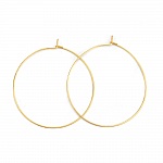 Gullbelagt Creole øredobberholder i rustfritt stål N°03-30 mm x 5 par