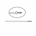 Halskjede i rustfritt stål forlengelse kjede 6 cm N°01