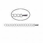 Halskjede forlengerkjede i rustfritt stål 6 cm N°02