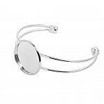 1 Cabochon støtte armbånd + 1 glass cabochon 25 mm N°01