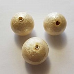 Round Pearl Paper Mache GT 30mm Cream