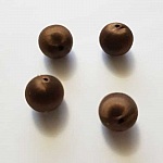 Vevd trådperle 15 mm Brun