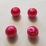 Vevd trådperle 15 mm Rosa