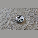 rund glass cabochon 10mm fugler 018 