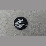rund glass cabochon 10mm fugler 013 