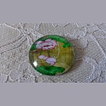 glass cabochon rund 20mm blomst 01-043 