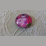 glass cabochon rund 20mm blomst 01-034 
