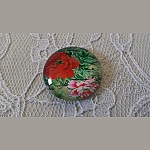glass cabochon rund 20mm blomst 01-029 